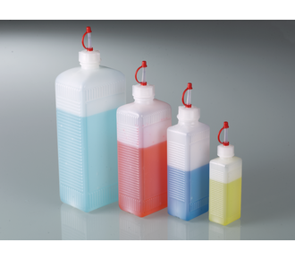 スクリューキャップ付きスクエアボトル-液体用500ml 182 mm